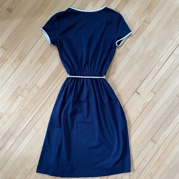 Vintage Miss Oops California navy and white trim dress - Picture 13 of 15